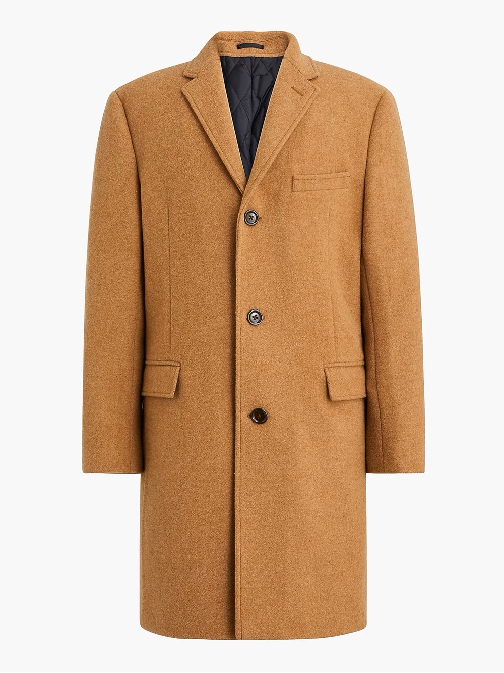 NWT J. Crew Factory Men’s Thompson Camel Wool-Blend Pea Coat